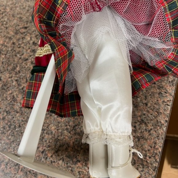 Victoria's Garden Porcelain Christmas Doll - Picture 9 of 11